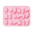 thumbnail image 2 of Clearance Biscuit Moulds under $7 Halloween Chocolate Pumpkin Bat Tomb Shape Silicone For Chocolate Candy Gummy Ice Cube Melt Cake Decoration Silicone Baking Making Kit Fo, 2 of 9