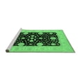 thumbnail image 2 of Ahgly Company Machine Washable Indoor Round Oriental Emerald Green Traditional Area Rugs, 8' Round, 2 of 4