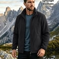 thumbnail image 2 of Shirts for Men, Men's Polar Fleece Jacket Lightweight Full Zip Jackets Outdoor Hiking Casual Soft Warm Coat With Pockets, 2 of 9