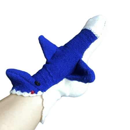 

Herdignity Christmas Adult 3D Crochet Floor Socks Shark Bite Shape Stockings Xmas Creative Gift for Women Men
