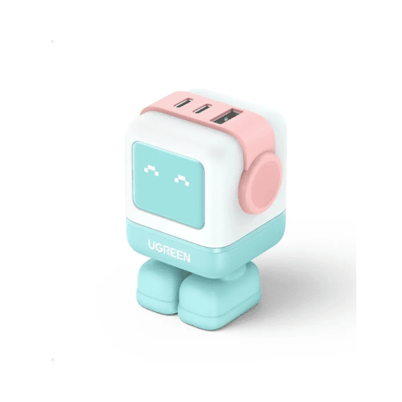 Cargador Ugreen 65W RobotGaN 2 Puertos USB C y 1 A Carga Rápida