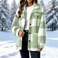 thumbnail image 5 of FchengtaiS Sherpa Fleece Jackets For Women Fuzzy Button Down Plaid Coats Fall Winter Warm Outerwear With Pocket, 5 of 7