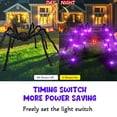 thumbnail image 3 of Araña gigante de Halloween BEABOO de 2 m con 36 luces moradas, 3 of 7