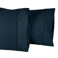thumbnail image 2 of 1200-Thread Count 100% Egyptian Cotton Solid Pillowcases, 2-Piece Pillowcase Set by Blue Nile Mills- Standard, Navy Blue, 2 of 5