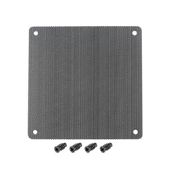 3 Pcs Pantalla de Polvo para Ventilador de PC Negra Plástico a Prueba de Polvo Malla para Caja de Computadora 120x120mm con Tornillos