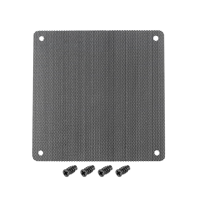 3 Pcs Pantalla de Polvo para Ventilador de PC Negra Plástico a Prueba de Polvo Malla para Caja de Computadora 120x120mm con Tornillos