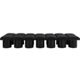 thumbnail image 3 of Meridian Furniture Pavilion Black Boucle Fabric Bench, 3 of 15