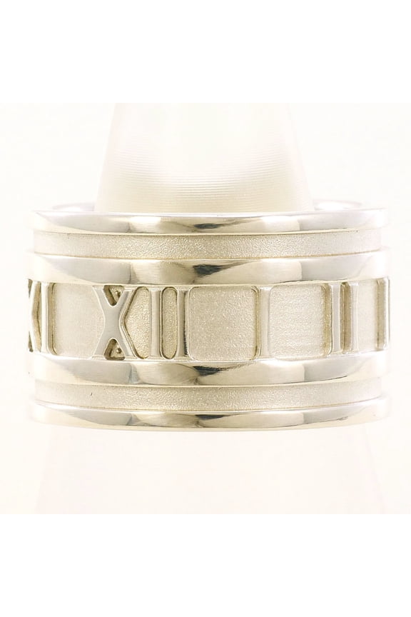 Pre-Owned Tiffany & Co. Atlas Wide Silver Ring, Size 1, Total Weight 10.0g, Jewelry, Free...