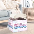 thumbnail image 4 of Iauyy Large Storage Box with Lid - Foldable Home Storage Bins for Clothes Toy Holiday Decor, Love (42*32*30cm), 4 of 6