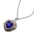 thumbnail image 3 of Collar largo azul de 1 pieza, joyería de cuello para mujer con colgante en Zulema Colgante conmemorativo del corazón, 3 of 8