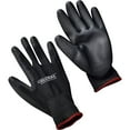 thumbnail image 2 of Global Industrial 708350S Flat Polyurethane Coated Gloves - Black - Small - Pack of 2, 2 of 3
