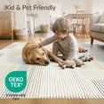 thumbnail image 4 of ODIKA Abstract Way Neutral Tonal Motif Print Wool Lightweight Throw Pet Friendly & Kids Safe for Bedroom, Bedside, Nursery, 4 of 7