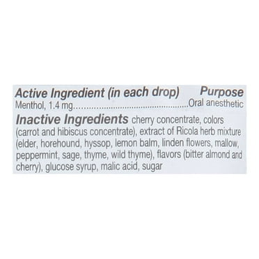Ricola Cherry Throat Drops, 45 Count, Daily Drops For Delicious Throat Refreshment, Oral Anesthetic, Naturally Flavored