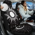 thumbnail image 2 of Uorisanigo 2PCS Car Seat Covers for Front Seats, Soft Plush Star Moon Sun Auto Seat Protection, Universal Seats Interior Covers, Auto Accessories Decoration for Car, Truck, SUV, 2 of 7