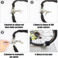thumbnail image 5 of Candado antirrobo para cadena de bicicleta YONGSHENG 80 cm con 3 llaves, 5 of 5
