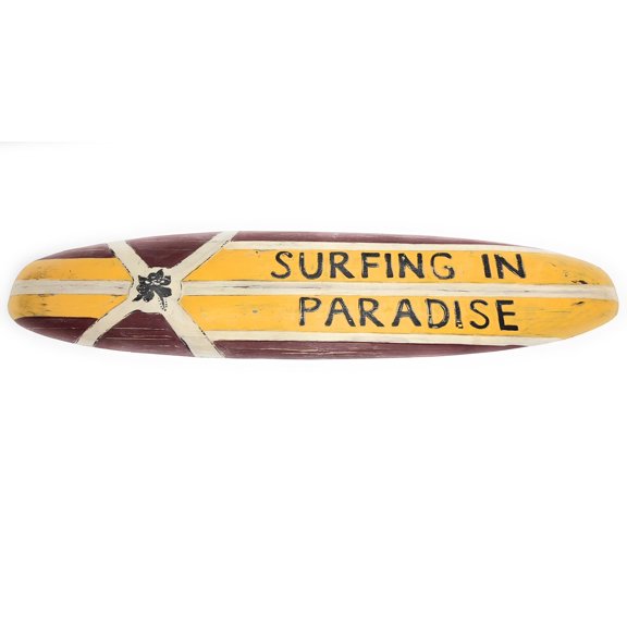 Surfing In Paradise Rustic Surf Sign 40" - Surf Decor Accents | #bds12061100