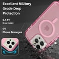 thumbnail image 2 of For iPhone 15 Pro Max Magsafe Case, Transparent Phone Case Compatible with MagSafe, Triple Layer Magnetic Charging Case, iPhone 15 Pro Max Heavy Duty Shockproof and Drop-Proof Phone Case,Crystal Pink, 2 of 7