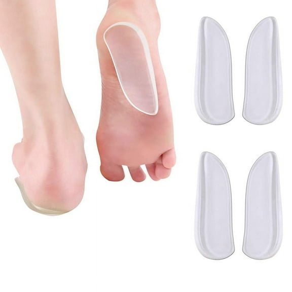 2 Pairs & Lateral Heel Wedge Silicone Insoles - Corrective Adhesive Shoe Inserts for Foot Alignment, Knock Knee , Bow Legs, Osteoarthritis for Men and Women