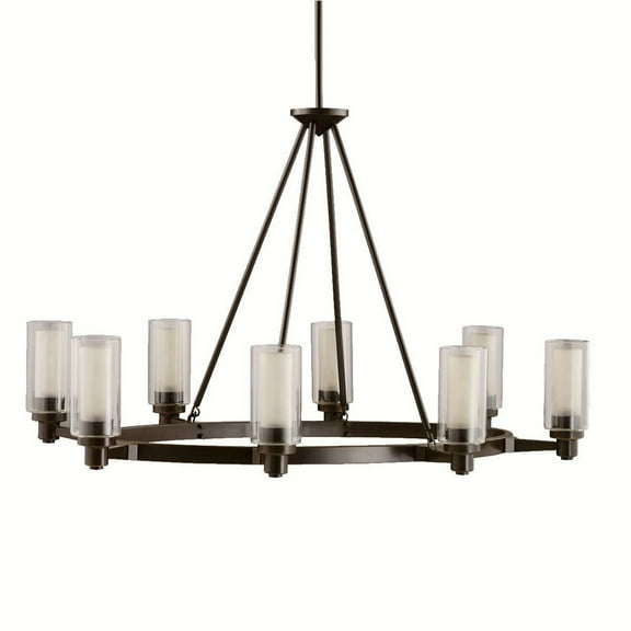 2345OZ Kichler Lighting Circolo - 8 light Island Pendant - with Soft Contemporary inspirations - 27 inches tall by 25 inches wide-Olde Bronze Finish