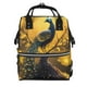 thumbnail image 1 of Fotbe Elegant Gold Leaf Peacock Mochila Maternidad - Lona de Sarga Impermeable, Mochila de Pañales de Gran Capacidad con Múltiples Bolsillos y Correas Ajustables, 1 of 6