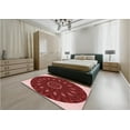 thumbnail image 4 of Ahgly Company Indoor Square Patterned Crimson Red Area Rugs, 8' Square, 4 of 6