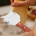 thumbnail image 3 of LOLIPPYY Manual Cheese Slicer with Wood Handle and Stainless Steel Blade for Block Cheese Cutting Kitchen Tool, Multi-Color, 3 of 8