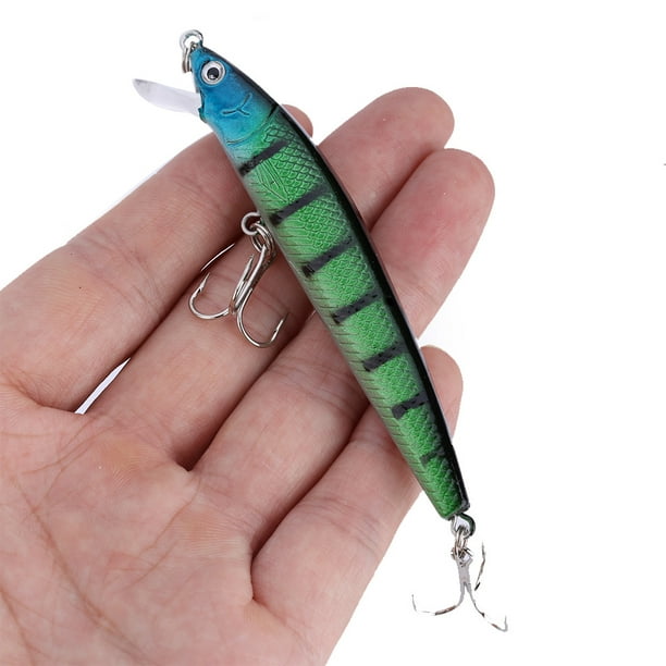 10 señuelos de pesca coloridos de 95 mm, anzuelos afilados, cebos, aparejos, accesorios de pesca