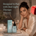 thumbnail image 5 of Red Light Therapy Activation Serum for Face and Neck, Blue Peptide Serum with Hyaluronic Acid, Aloe Vera, Caffeine, Niacinamide & Ceramides, Lightweight Hydrating Serum, 1 Count, 5 of 9
