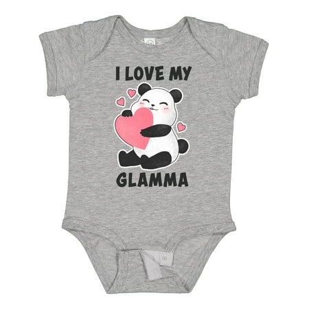 

Inktastic I Love My Glamma with Panda Illustration Gift Baby Boy or Baby Girl Bodysuit