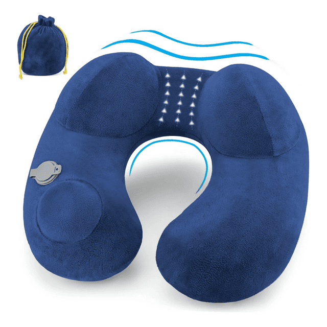 Almohada Para Viaje Tipo U Con Cojín De Cuello Xtellar Color azul