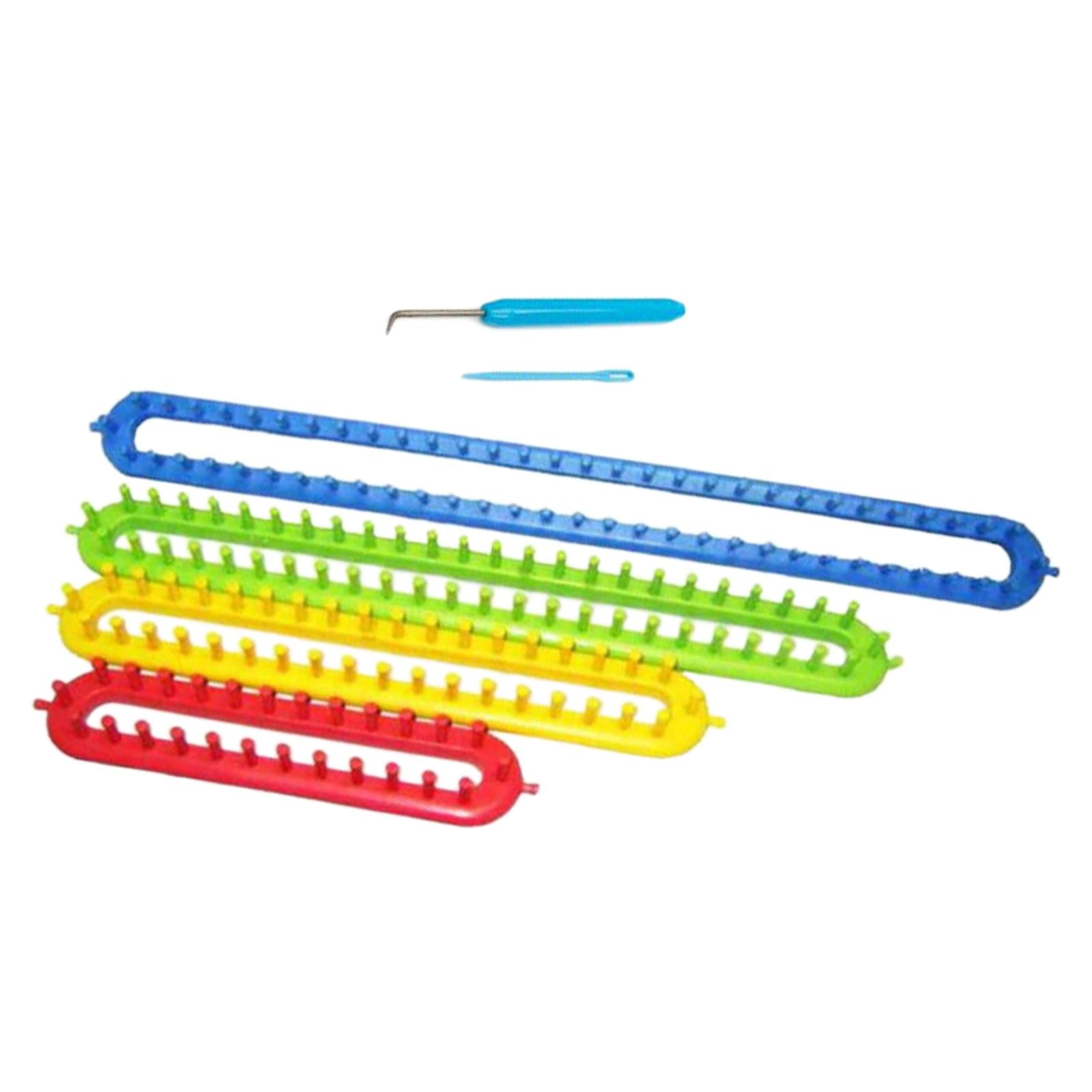 Wxqbjtam 4Pcs Knitting Looms Knitter Set Crochet Hook & Sewing Tools for Blankets Sweater