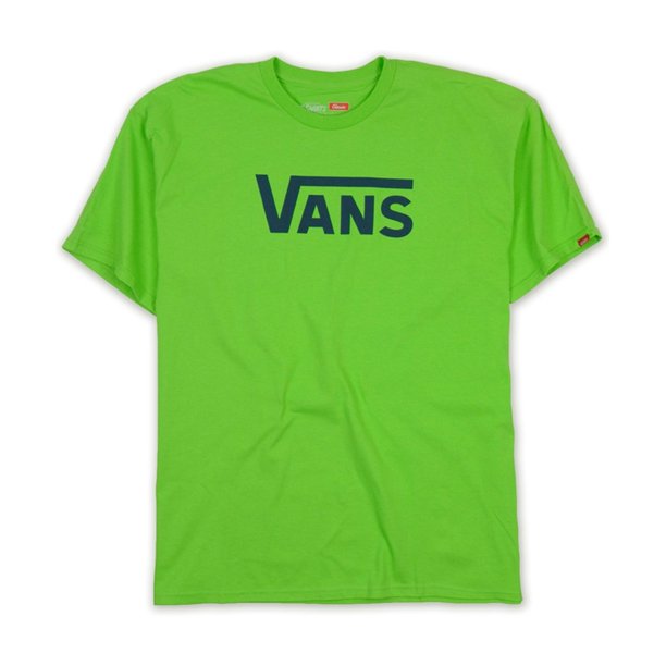 Vans Classic Logo Camiseta gráfica para hombre, verde, grande