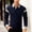 Marine, variante sur Polo pour Homme Adulte à Manches Longues, T-Shirt Polo à Boutons, Basique, Vêtements Noirs pour Hommes