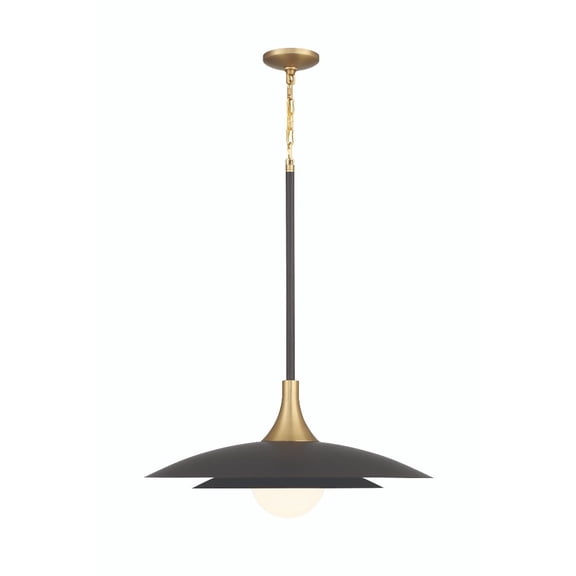 Eurofase 46785-046 Welsh 30 in. Matte Black White Glass Pendant Ceiling Light