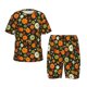 thumbnail image 1 of Balery Harvest Pumpkins Conjunto de Pijama Infantil de Manga Corta con Estampado – Ropa de Dormir de Algodón Suave-Small, 1 of 5