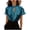 Green, variant on Lopecy-Sta Womens Blouses Dressy Pullover Solid Color Satin Shirt Short Sleeve Solid Blouse Twist Knot Casual Loose Tops
