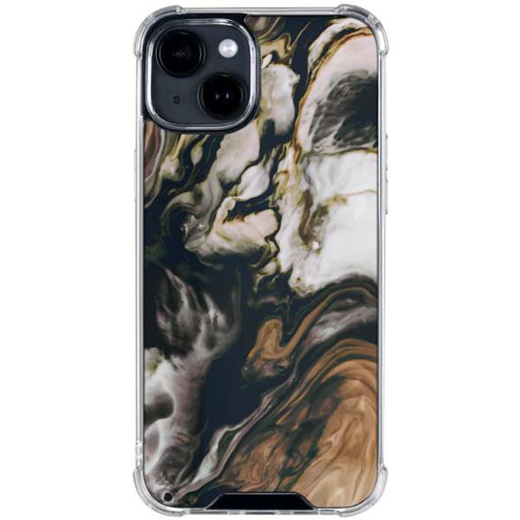 Skinit Copper and Black Marble Ink iPhone 14 Clear Case