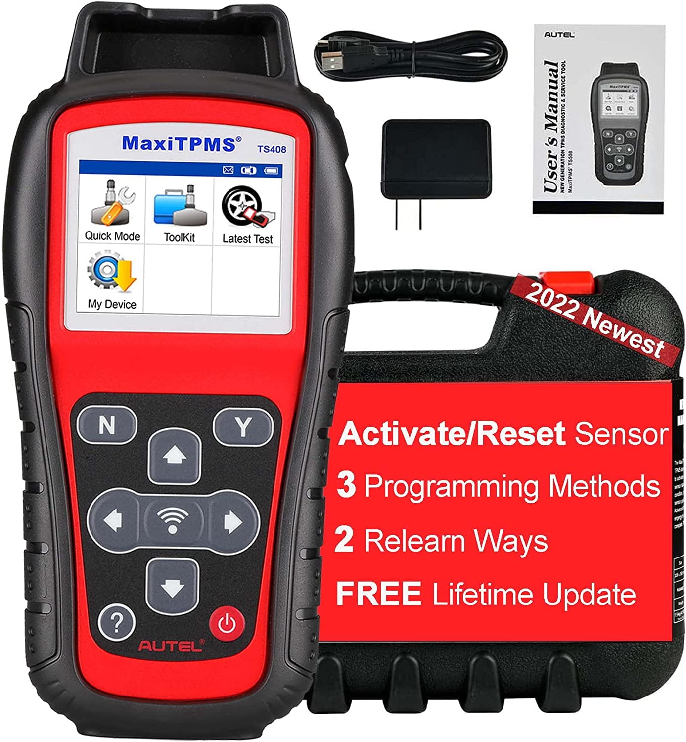 Autel MaxiTPMS TS408 TPMS Relearn and Reset Tool Program MX Sensor