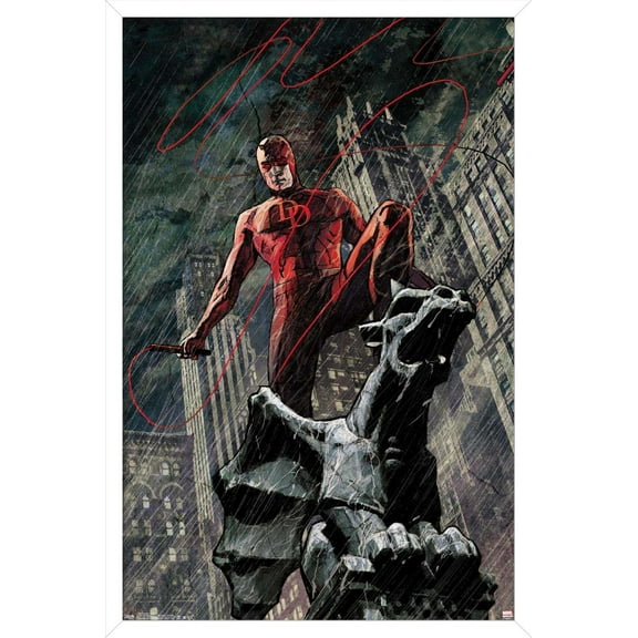 Marvel Comics - DaredeVil - Hell's Kitchen DeVil Wall Poster, 14.725" x 22.375", Framed