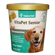NaturVet Daily Senior + Glucosamine Vitamin for Dogs, 60 Soft Chews
