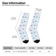 thumbnail image 2 of Gukieu Rabbit In The Rain Print Contrast Color Mid-calf Socks, Sweat-wicking Athletic Socks, Unisex Clothing Accessories, 2 of 6