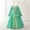 Green, variant on Qingpeng Kids Girls Cotton Abaya V Neck Long Sleeve Maxi Dress Middle East Muslim Long Sleeve Prayer Dress