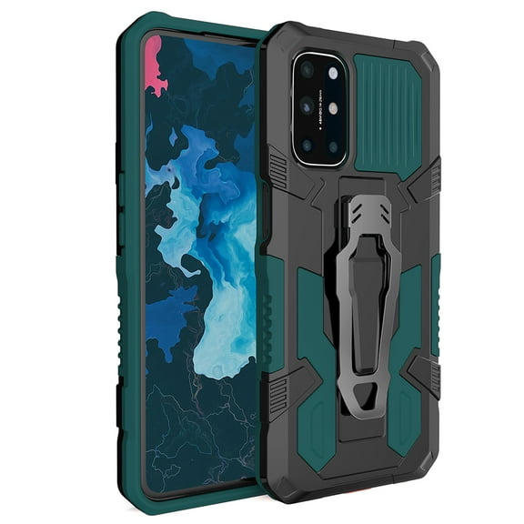 Allytech OnePlus Nord N200 5G Case 2021, Rugged Military Grade Protective Shockproof Build-in Kickstand Back Clamp Anti-scratch Case Cover Shell for OnePlus Nord N200 5G - Darkgreen