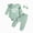 H1754-Green, variant on TOWED22 Infant Baby Girl Clothes 3 Pcs Outfits Fall Winter Long Sleeve Crew Neck Graphic Print Bodysuit Romper Flare Pants Headband Set(Green,9-12 M)