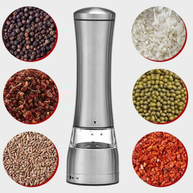 1pc Black Manual Pepper Grinder Salt Shaker Mill Kitchen Glass