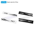 thumbnail image 3 of Unique Bargains 9.8'x0.7' Badminton Racket Head PU Protector Sticker Racquet Guard Tape, Black/White 4 Pack, 3 of 6