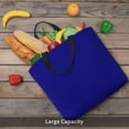 thumbnail image 5 of Rateoe Navy Print Lightweight Tote Bag for Women, Water-Resistant Shoulder Bag with Zipper, Spacious Casual Handbag for Work, School, Shopping, 5 of 7