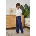 thumbnail image 2 of HiddenValor Boys Knit Cotton Pajama Lounge Pants with Pockets - Blue, X-Small, 2 of 6