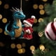 thumbnail image 3 of Adorno Navideño de Papá Noel Cabalgando En Acrílico Azul | Decoración Navideña Duradera con Cuerda | Bonita Decoración Navideña para Árboles, Coronas y Artículos para Fiestas de Dinosaurios, 3 of 3