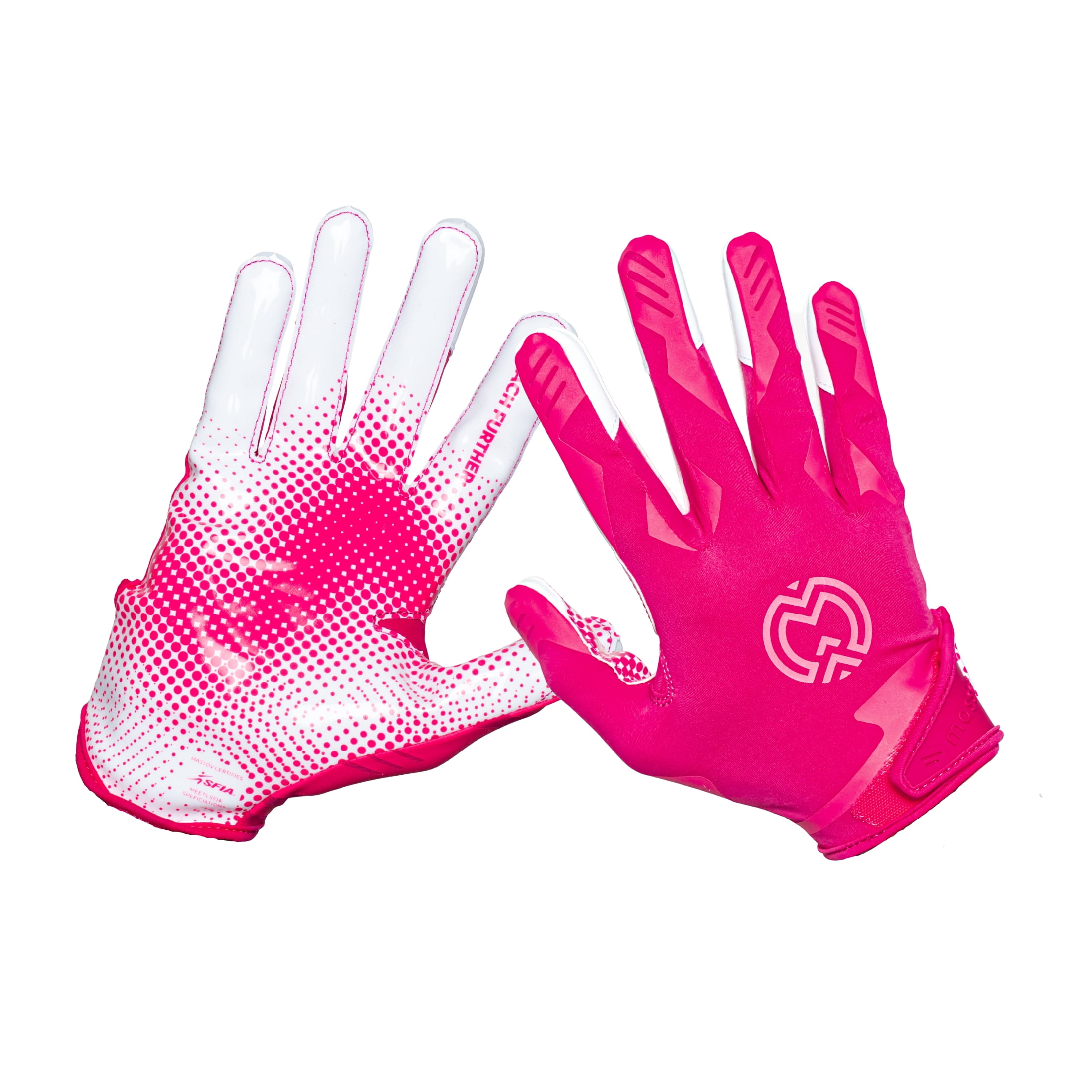 Massov VPRO3 Youth Football Glove, Child Receiver Glove, Pink, Small